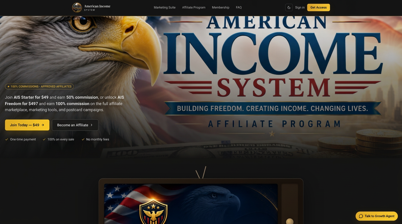 American Income System website screenshot